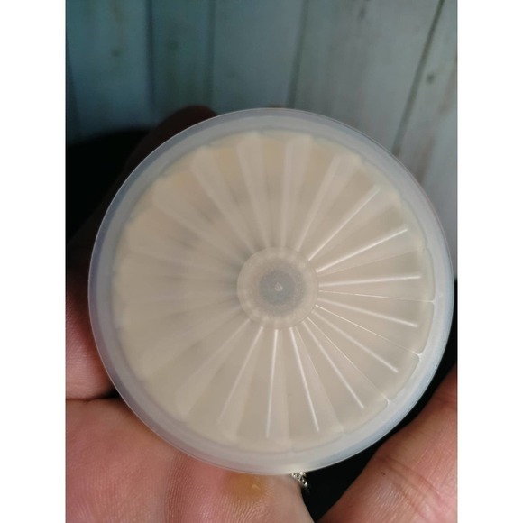 Tupperware Counterparts Vintage canister #1625 w/ 3 part lid #1249 #1213 almond - Picture 3 of 7